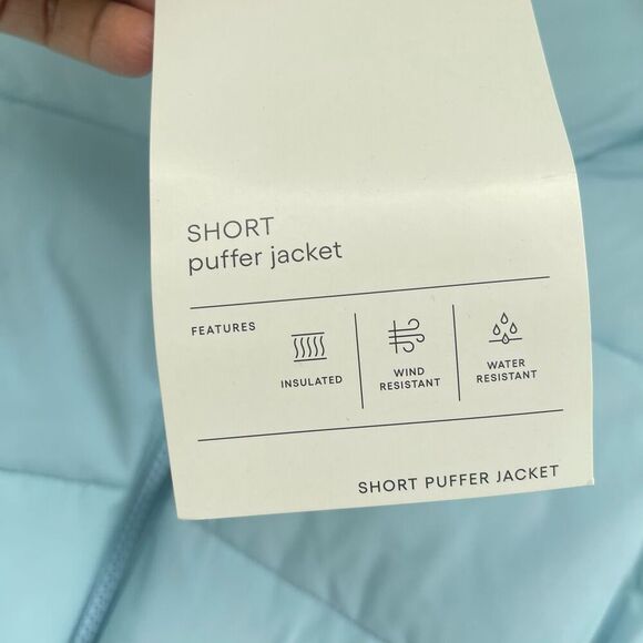 All in Motion Girls Blue Short Puffer Jacket M(8) NWT Wind & Water Resistant Zip - Picture 7 of 17